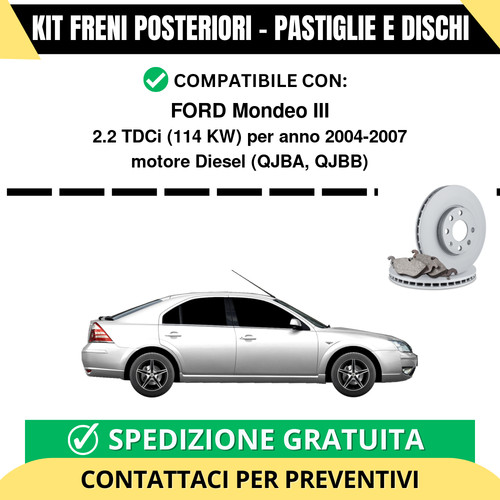 Kit freni posteriori per ford - posteriori,
