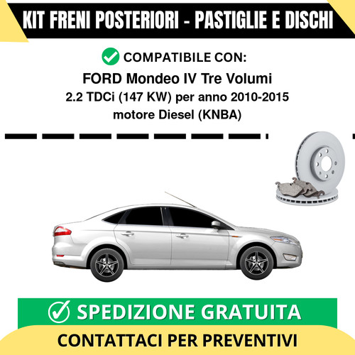 Kit freni posteriori per - posteriori, ford