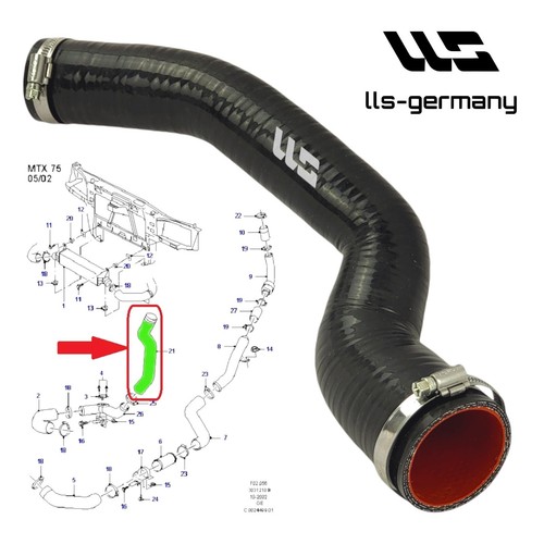 Tubo turbo intercooler per